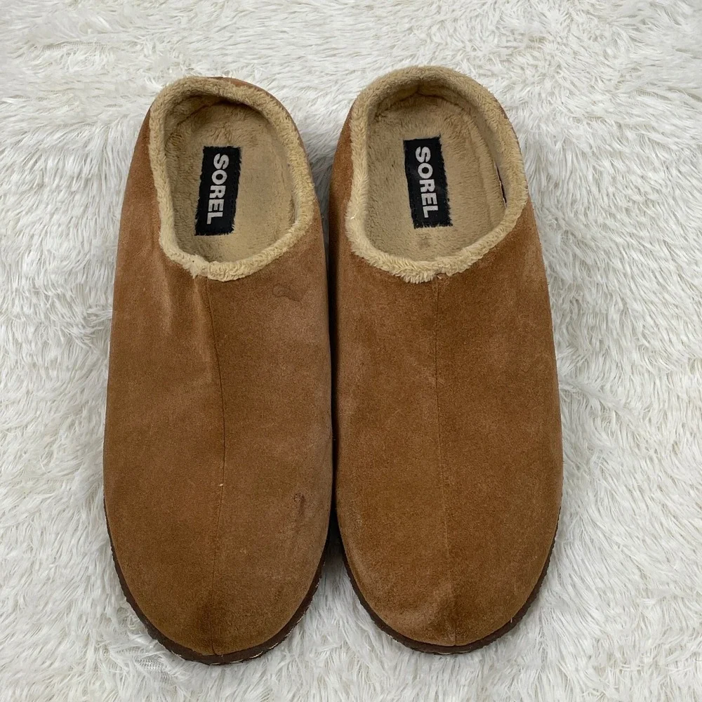 Sorel Slipper‎ Lanner Ridge II Shoes Youth Girls Boys Size 6 Suede Camel Brown